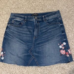 Express Floral Mini Skirt